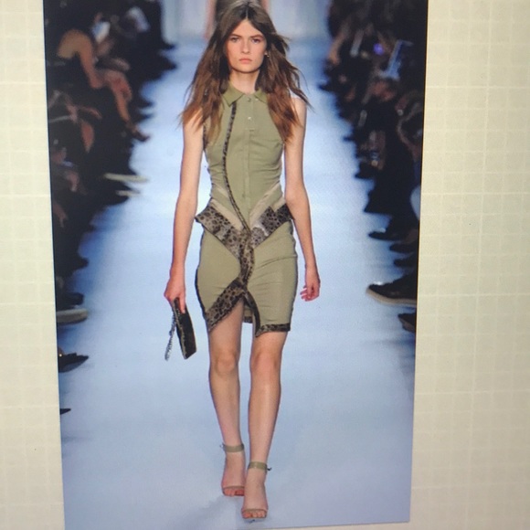 Givenchy runway leather trim dress 2012 Spring - Picture 1 of 10